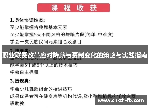 职业联赛改革应对降薪与赛制变化的策略与实践指南